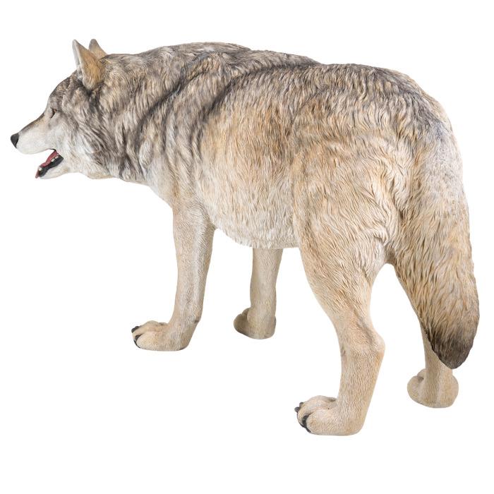 WOOBIA（ウービア） 置物 動物 振向きオオカミ 特大 横幅122cm 狼 