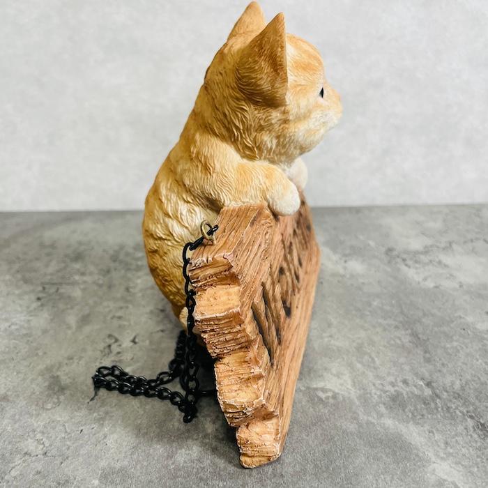 置物 猫 かわいい 動物 玄関 ウェルカムボード ようこそ 茶トラネコ