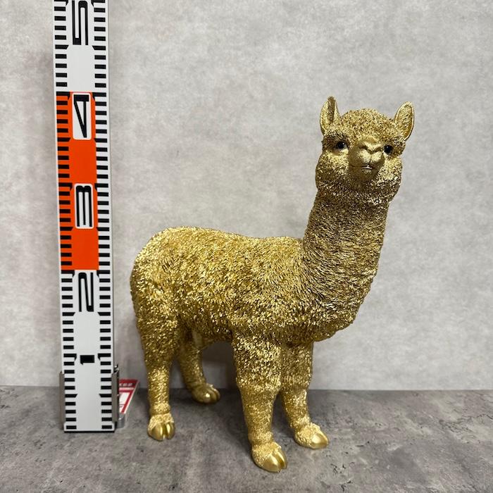 置物 動物 アルパカ ゴールド 大 金色 縁起物 高さ40cm おしゃれ