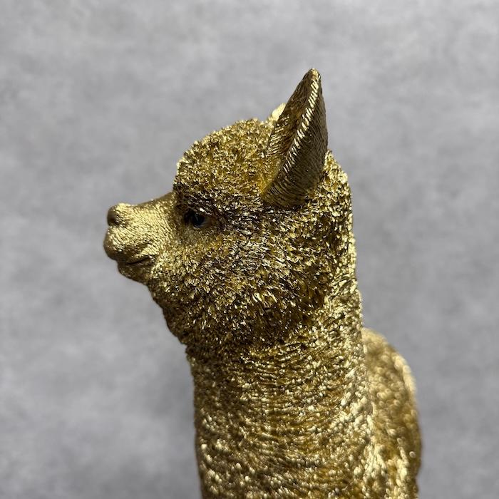 置物 動物 アルパカ ゴールド 大 金色 縁起物 高さ40cm おしゃれ