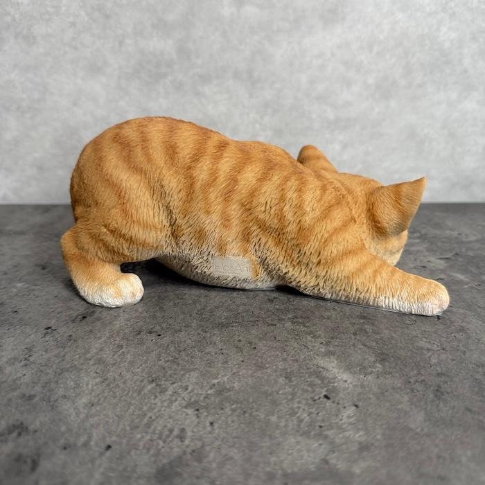 WOOBIA（ウービア） 置物 小さい かわいい 動物 獲物発見 茶トラ猫