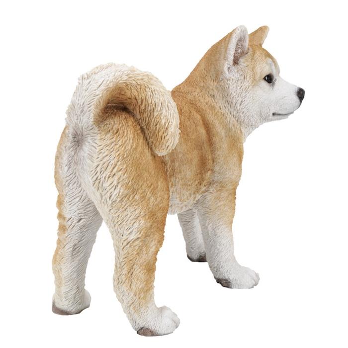 犬 置物 大型 動物 右向き秋田犬 大 かわいい 高さ34.8cm woobia おしゃれ 大きい 玄関 インテリア オブジェ リアル |  | 03