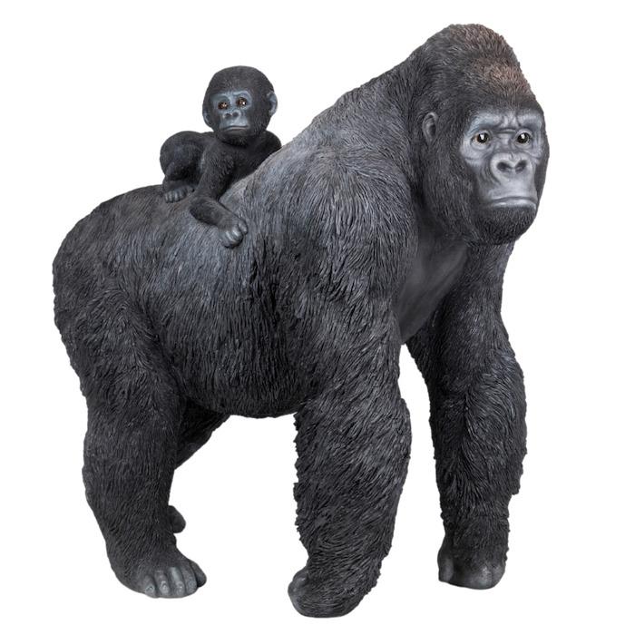 置物 動物 ゴリラ親子 特大 高さ106cm おしゃれ 大きい 玄関 インテリア 庭 ガーデン かわいい オブジェ 北欧 リアル 大型 面白い ウービア woobia |  | 06