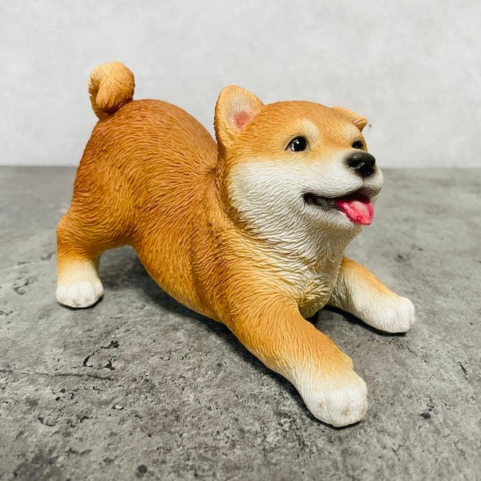 置物 犬 かわいい 動物 玄関 喜ぶ柴犬 グッズ おしゃれ インテリア