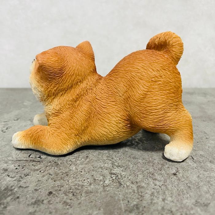 WOOBIA（ウービア） 置物 犬 かわいい 動物 玄関 喜ぶ柴犬 グッズ