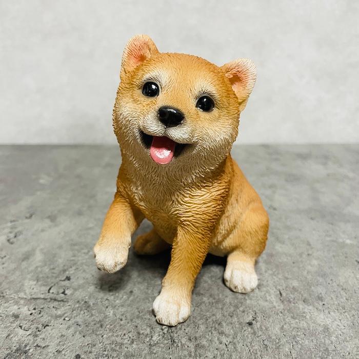 置物 犬 かわいい 動物 玄関 見上げるお座り柴犬 おしゃれ インテリア 卓上 ガーデン 庭 woobia ウービア |  | 01
