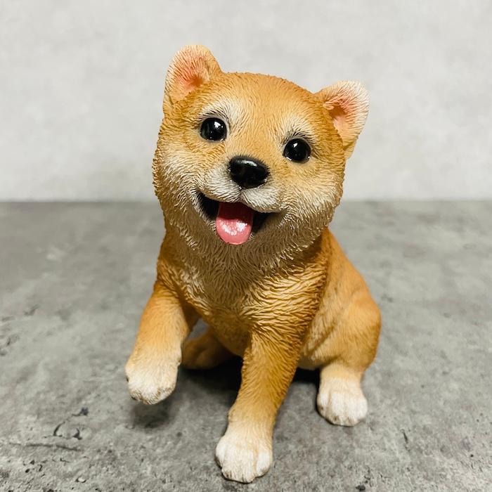 置物 犬 かわいい 動物 玄関 見上げるお座り柴犬 おしゃれ インテリア 卓上 ガーデン 庭 woobia ウービア |  | 02