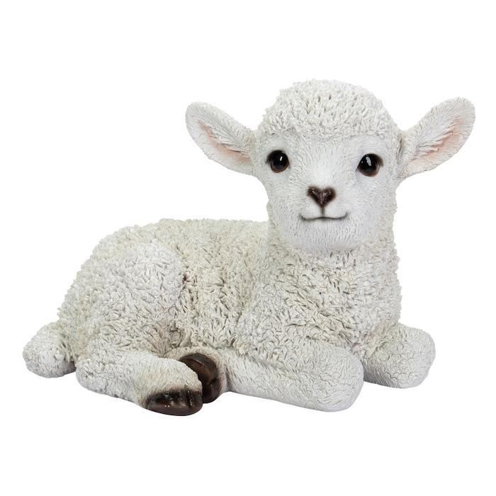 置物 羊 寝そべる羊 幅23.4cm woobia ウービア ひつじ リアル かわいい おしゃれ 玄関 インテリア オブジェ ガーデン ラム 北欧 ナチュラル | WOOBIA | 01