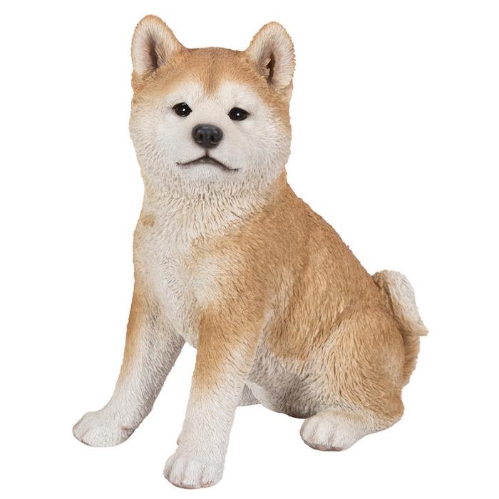 犬 置物 大型 動物 お座り秋田犬 大 かわいいグッズ 高さ38cm woobia