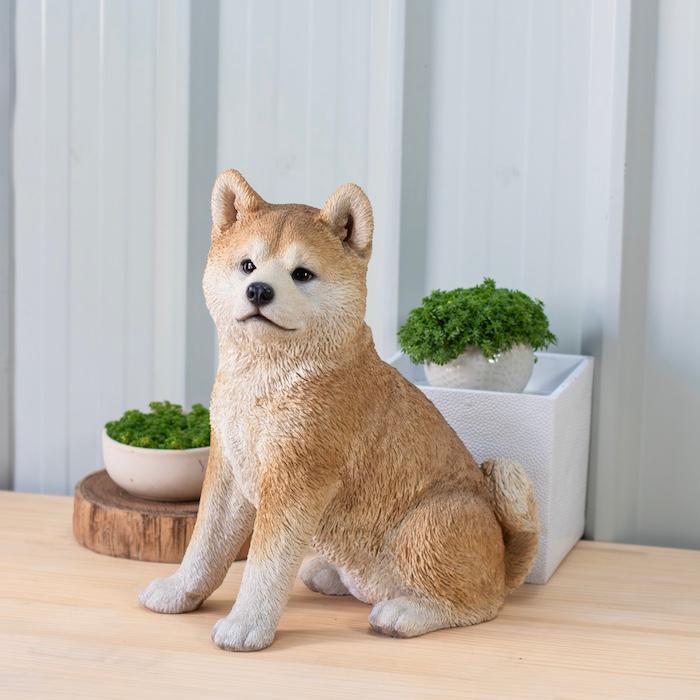 犬 置物 大型 動物 お座り秋田犬 大 かわいいグッズ 高さ38cm woobia おしゃれ 大きい 玄関 インテリア ガーデン オブジェ 北欧 リアル 面白い ウービア |  | 07