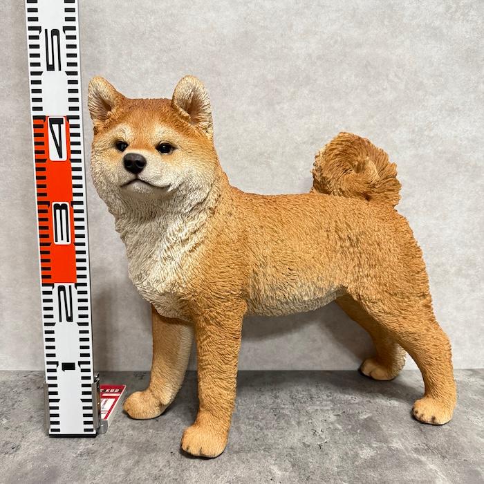 犬 置物 大型 動物 左向き秋田犬 大 高さ45.3cm woobia おしゃれ