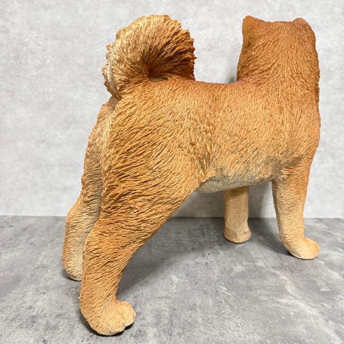犬 置物 大型 動物 左向き秋田犬 大 横幅49.5cm woobia おしゃれ