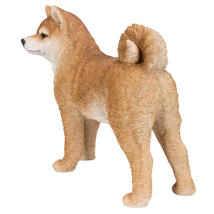 犬 置物 大型 動物 左向き秋田犬 大 横幅49.5cm woobia おしゃれ