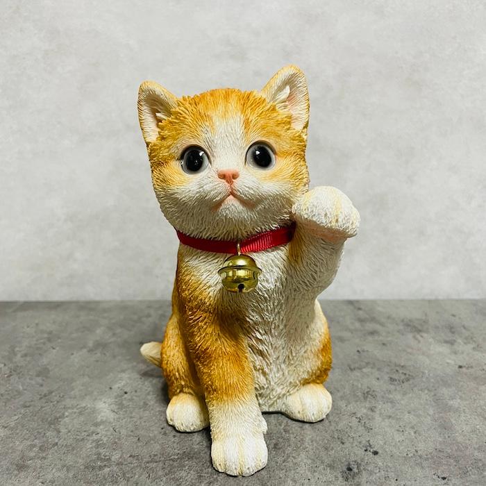 【縁起物】特大サイズ 左手の通販 置物 楽天市場】招き猫 1点物 耳より上 左手上げ 置物 招き猫 置物