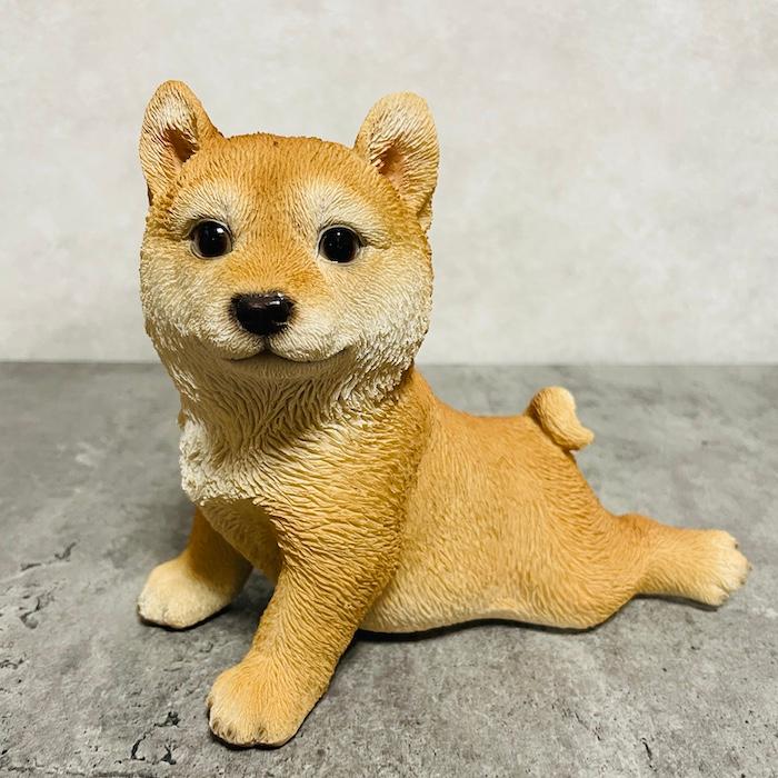 置物 犬 かわいい 動物 玄関 ストレッチ柴犬 グッズ おしゃれ インテリア 卓上 ガーデン 庭 woobia ウービア |  | 01