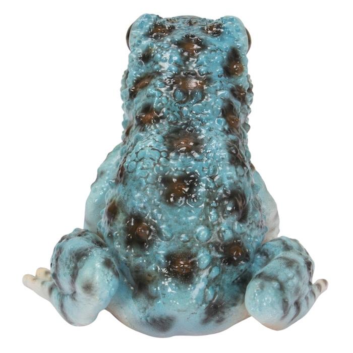 カエル 置物 かわいい イシカワガエル ブルー 蛙 縁起物 風水 玄関