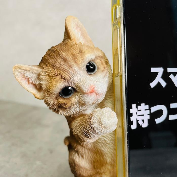 スマホスタンド 卓上 猫 おもしろ 動物 キジトラ白猫 ネコ 置物 かわいい おしゃれ 写真立て スマホホルダー woobia ウービア |  | 02