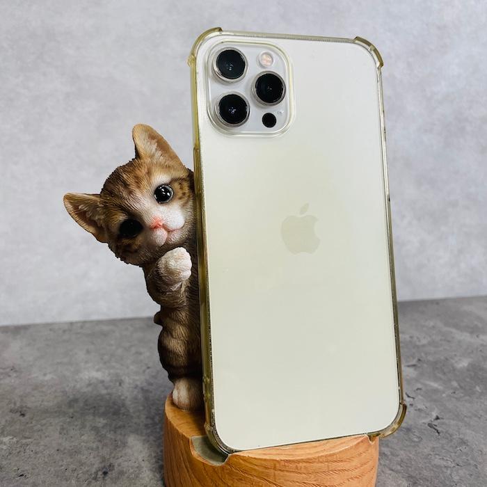 スマホスタンド 卓上 猫 おもしろ 動物 キジトラ白猫 ネコ 置物 かわいい おしゃれ 写真立て スマホホルダー woobia ウービア |  | 03