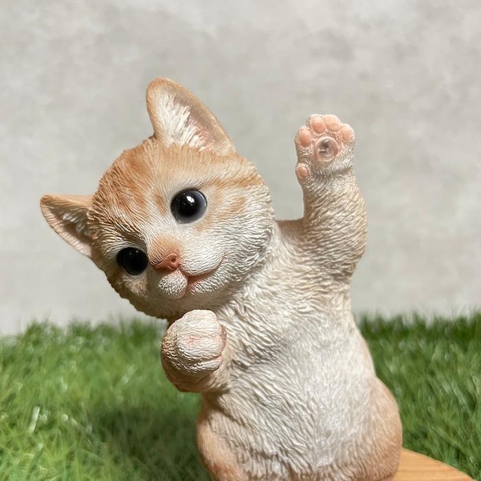 スマホスタンド 卓上 猫 おもしろ 動物 ミルクティー猫 ネコ 置物