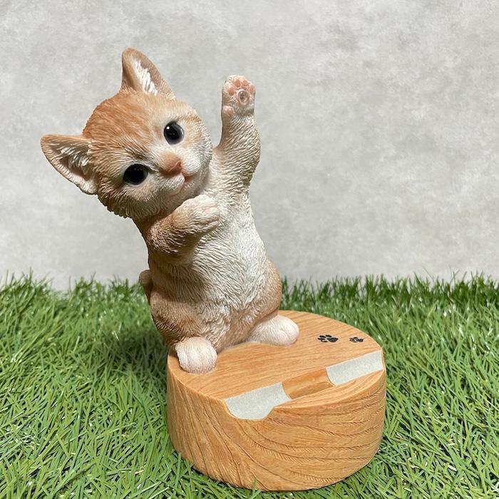 スマホスタンド 卓上 猫 おもしろ 動物 ミルクティー猫 ネコ 置物 かわいい おしゃれ 写真立て スマホホルダー woobia |  | 02