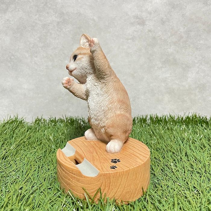 スマホスタンド 卓上 猫 おもしろ 動物 ミルクティー猫 ネコ 置物