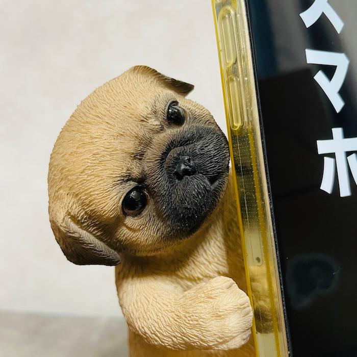 スマホスタンド 卓上 おもしろ 犬 動物 パグ 犬 アニマル かわいい置物 おしゃれ スマホホルダー 玄関 インテリア woobia ウービア |  | 03