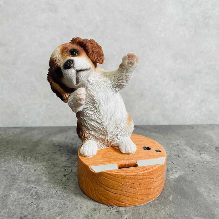 スマホスタンド 卓上 犬 おもしろ 動物 キャバリア 置物 かわいい おしゃれ リアル 写真立て スマホホルダー woobia ウービア |  | 03