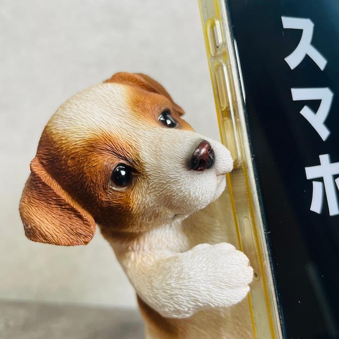 スマホスタンド 卓上 犬 おもしろ 動物 ジャックラッセル 置物 玄関 トイレ かわいい おしゃれ 写真立て スマホホルダー ウービア |  | 02