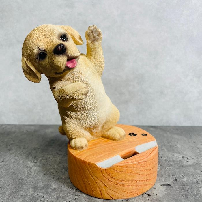 スマホスタンド 卓上 犬 おもしろ 動物 ラブラドール・レトリバー 置物 かわいい おしゃれ 写真立て スマホホルダー woobia ウービア |  | 03