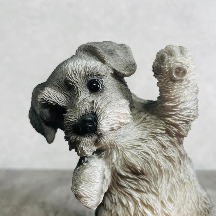 スマホスタンド 卓上 おもしろ 動物 シュナウザー ライトグレー 犬 置物 かわいい おしゃれ 写真立て スマホホルダー woobia ウービア |  | 03