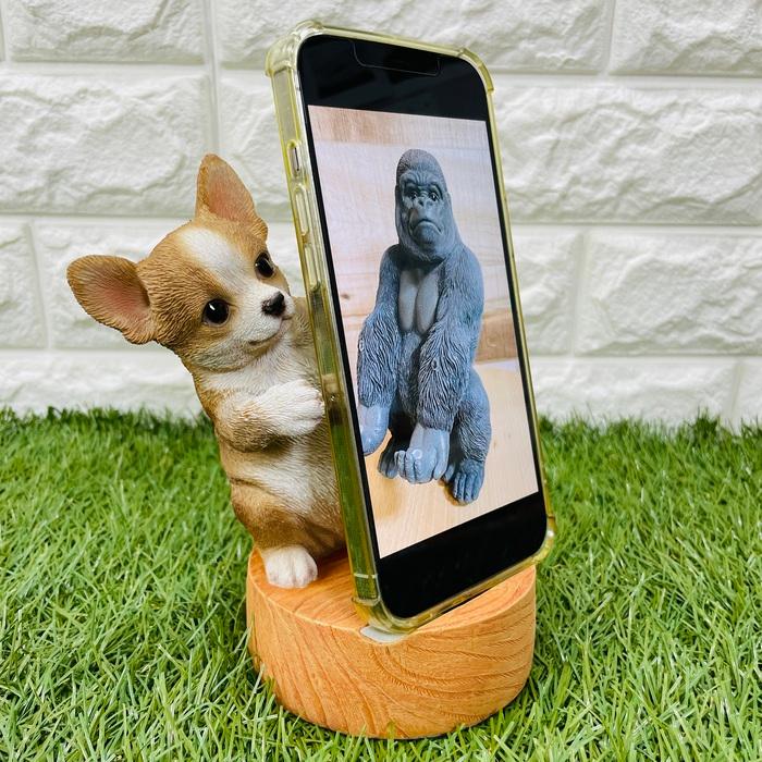 スマホスタンド 卓上 おもしろ 犬 動物 チワワ 犬 アニマル かわいい置物 おしゃれ スマホホルダー 玄関 インテリア woobia ウービア |  | 01