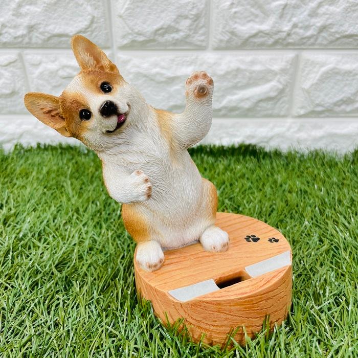 スマホスタンド 卓上 犬 おもしろ 動物 ウェルシュコーギー アニマル 
