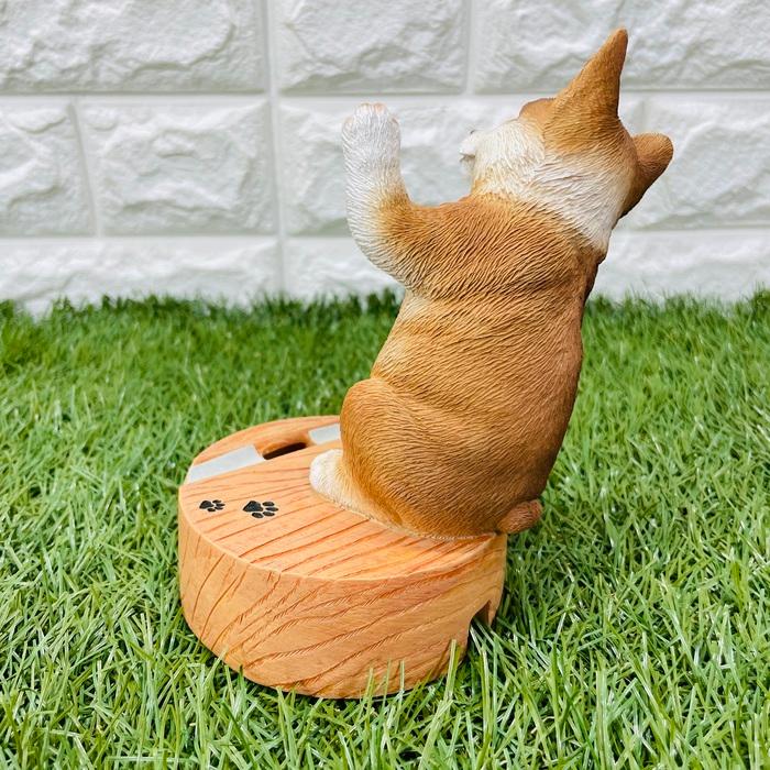 スマホスタンド 卓上 犬 おもしろ 動物 ウェルシュコーギー アニマル かわいい置物 おしゃれ スマホホルダー 玄関  woobia ウービア |  | 05