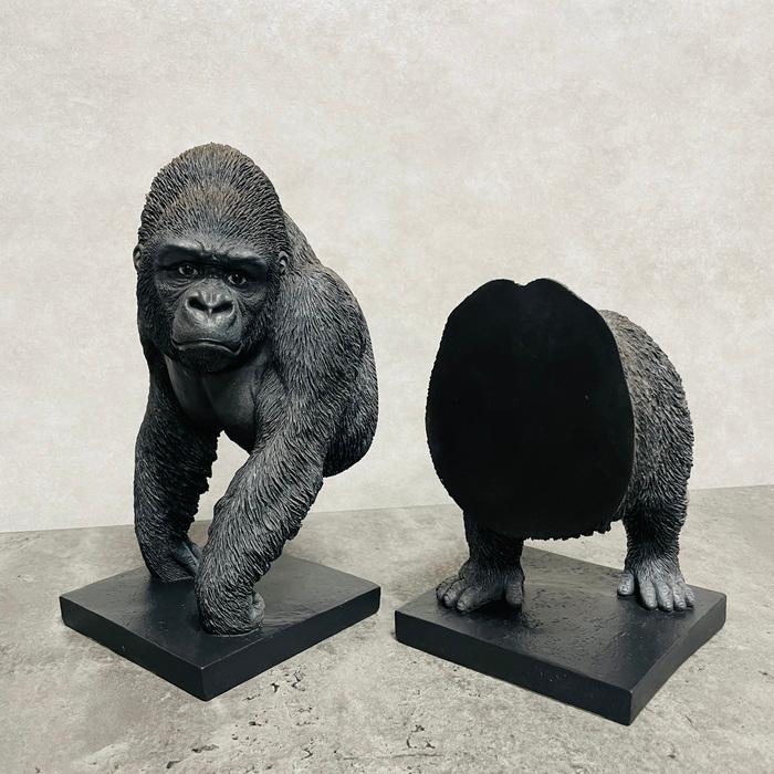 おしゃれなゴリラの本立て ブックスタンド ブックエンド 置物 おしゃれ