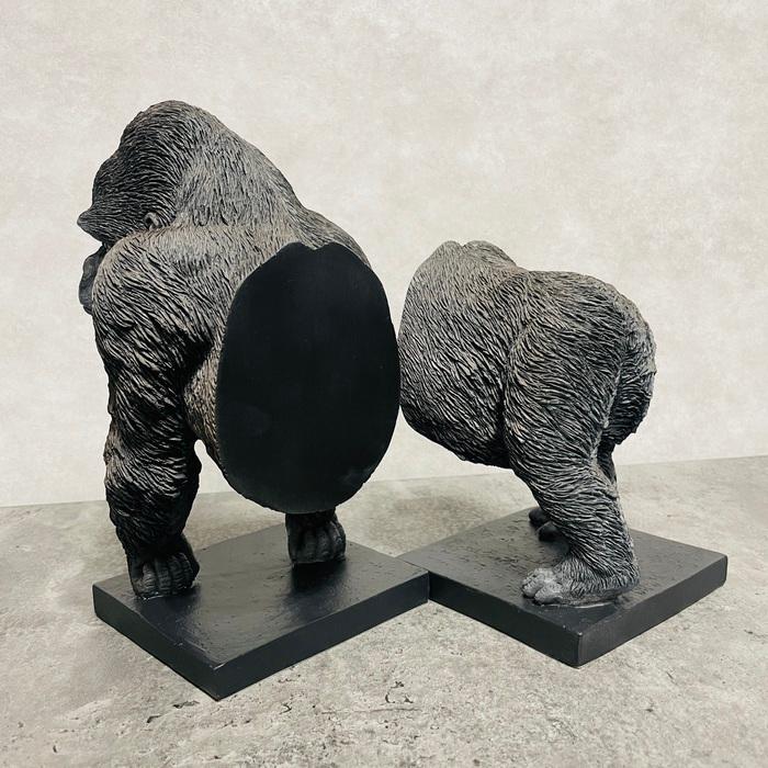 おしゃれなゴリラの本立て ブックスタンド ブックエンド 置物