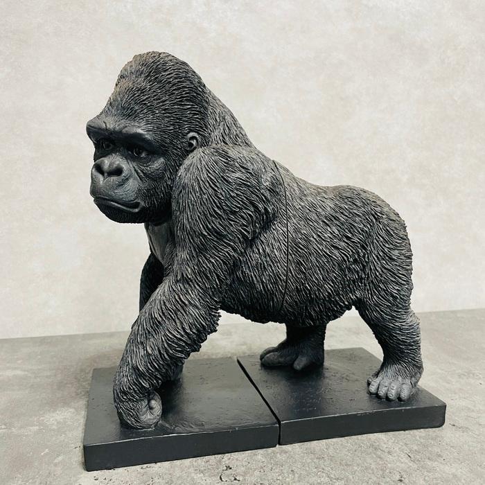 おしゃれなゴリラの本立て ブックスタンド ブックエンド 置物 おしゃれ