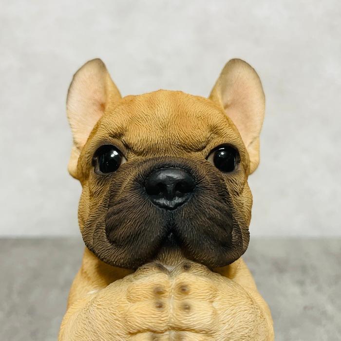 置物 犬 かわいい 動物 玄関 フレンチブルドッグの置物 おねだりポーズ