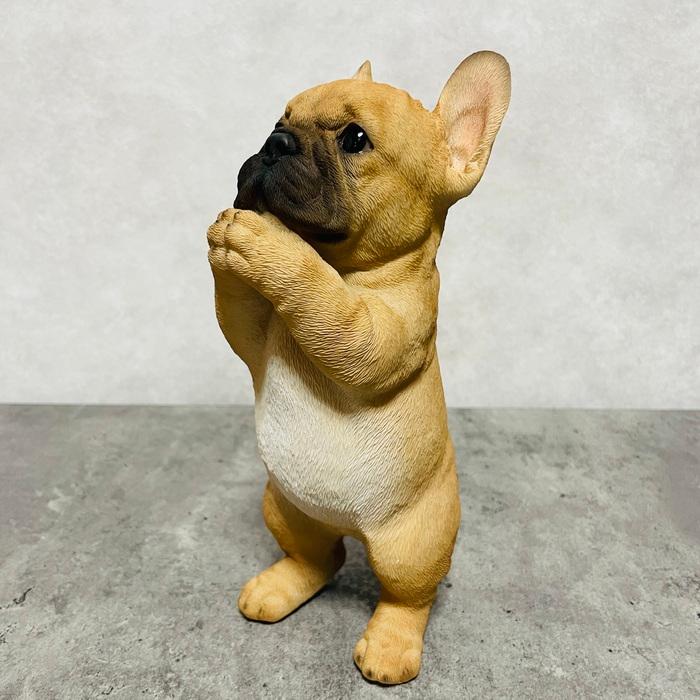 置物 犬 かわいい 動物 玄関 フレンチブルドッグの置物 おねだりポーズ おしゃれ トイレ インテリア  woobia ウービア |  | 03