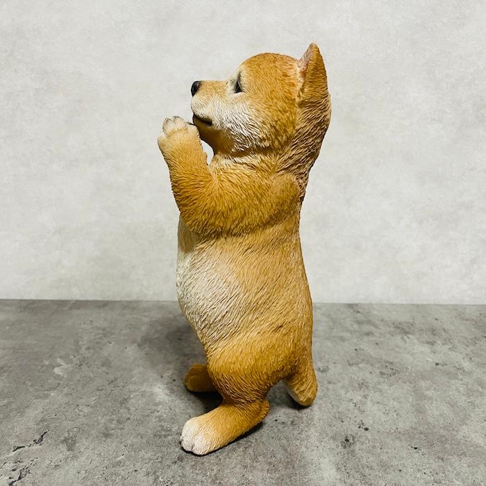 置物 犬 高さ20.5cm かわいい 動物 玄関 おねだり柴犬 グッズ おしゃれ インテリア 卓上 ガーデン 庭 woobia ウービア | WOOBIA | 06