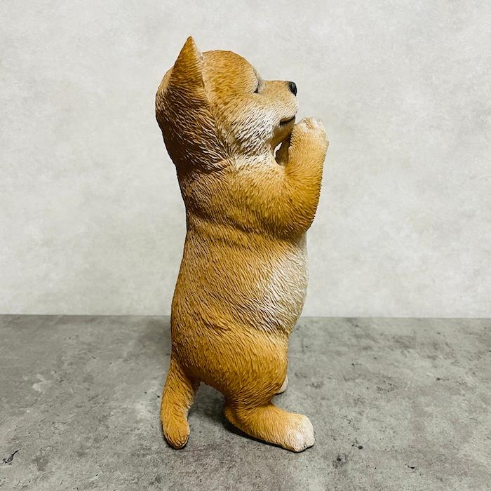 置物 犬 高さ20.5cm かわいい 動物 玄関 おねだり柴犬 グッズ おしゃれ インテリア 卓上 ガーデン 庭 woobia ウービア | WOOBIA | 08