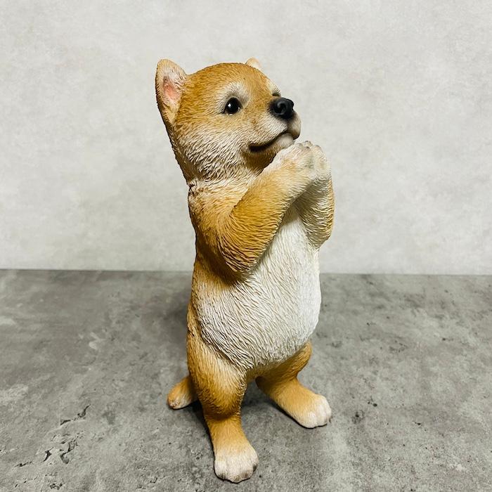 置物 犬 高さ20.5cm かわいい 動物 玄関 おねだり柴犬 グッズ おしゃれ インテリア 卓上 ガーデン 庭 woobia ウービア | WOOBIA | 09