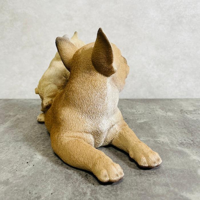 置物 犬 かわいい 横幅27cm 動物 玄関 親子フレンチ・ブルドッグ おしゃれ インテリア ガーデンオーナメント woobia ウービア |  | 07
