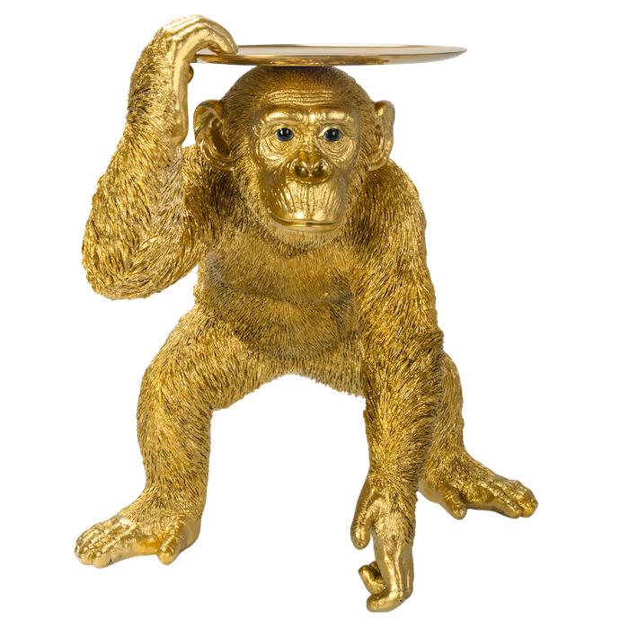置物 動物 ゴールドチンパンジーのトレー 高さ52cm 小物置き 縁起物 金色 おしゃれ 大きい 玄関 インテリア 庭 ガーデン かわいい オブジェ 北欧 大型 面白い |  | 02