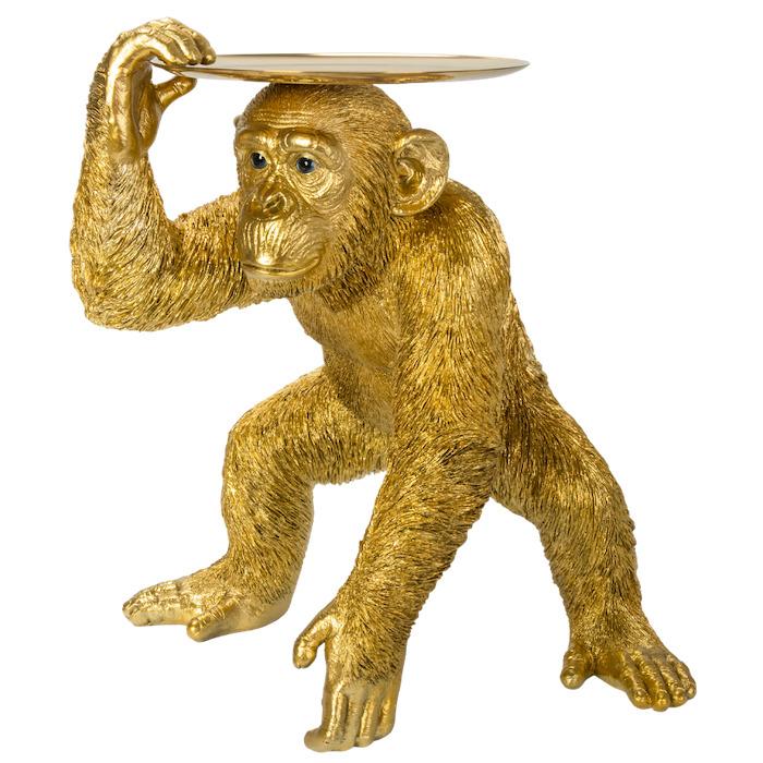 置物 動物 ゴールドチンパンジーのトレー 高さ52cm 小物置き 縁起物 金色 おしゃれ 大きい 玄関 インテリア 庭 ガーデン かわいい オブジェ 北欧 大型 面白い |  | 03