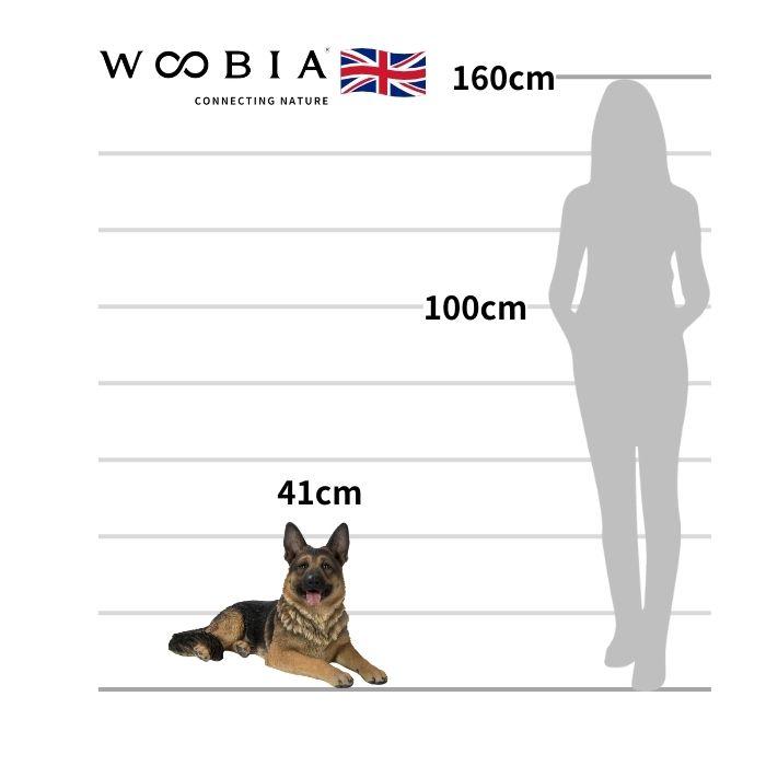 犬 置物 大型 動物 うつぶせジャーマンシェパード かわいい 横幅76.5cm