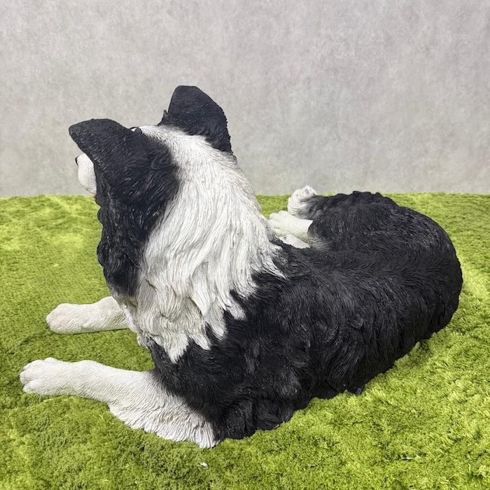 WOOBIA（ウービア） 犬 置物 大型 動物 うつぶせボーダーコリー