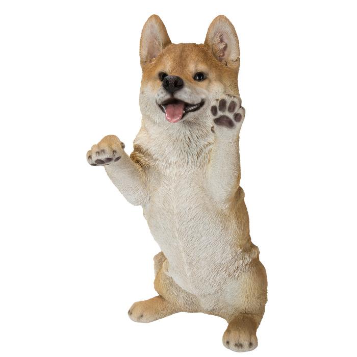 犬 置物 大型 動物 手をあげる柴犬 高さ40.5cm woobia おしゃれ 大きい 玄関インテリア 庭 ガーデン かわいいオブジェ 北欧 リアル 面白い ウービア |  | 02