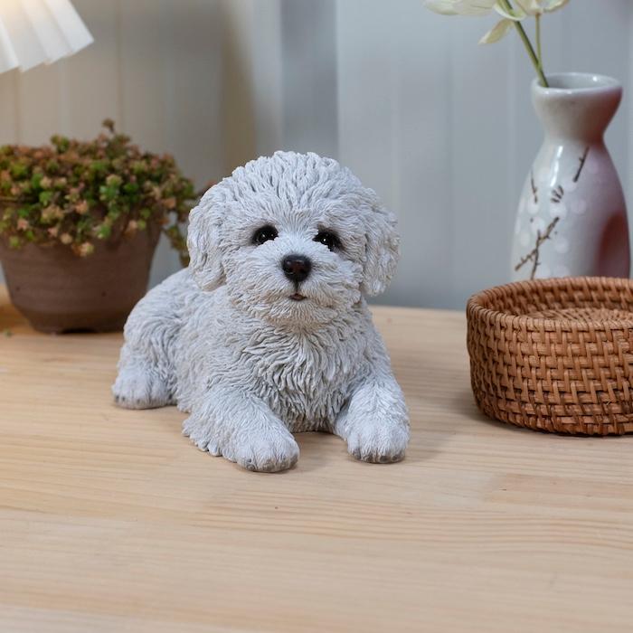 犬 置物 横幅20.5cm おしゃれ うつぶせビションフリーゼ かわいい 動物 インテリア オブジェ オーナメント woobia ウービア |  | 02
