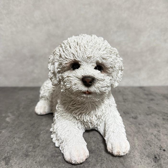 犬 置物 横幅20.5cm おしゃれ うつぶせビションフリーゼ かわいい 動物 インテリア オブジェ オーナメント woobia ウービア |  | 03