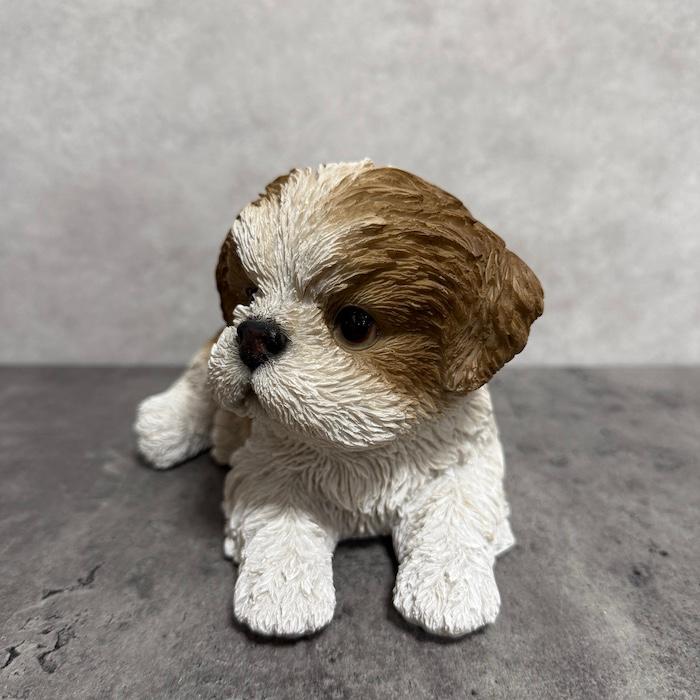 犬 置物 おしゃれ リラックスシーズー 茶白 かわいい 動物 インテリア オブジェ ガーデンオーナメント woobia ウービア |  | 10